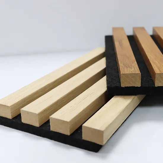 Painéis acústicos de ripas de MDF de grau B1 com certificado CE