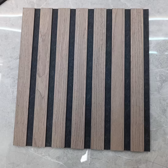 Painéis acústicos de parede com revestimento de madeira 3D premium para interiores modernos