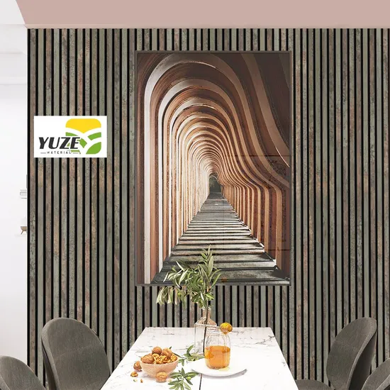 Painel de parede de fibra de poliéster com ripas de madeira Master Acoustic Modern Acoustic Akupanel à prova de absorção sonora com design de madeira